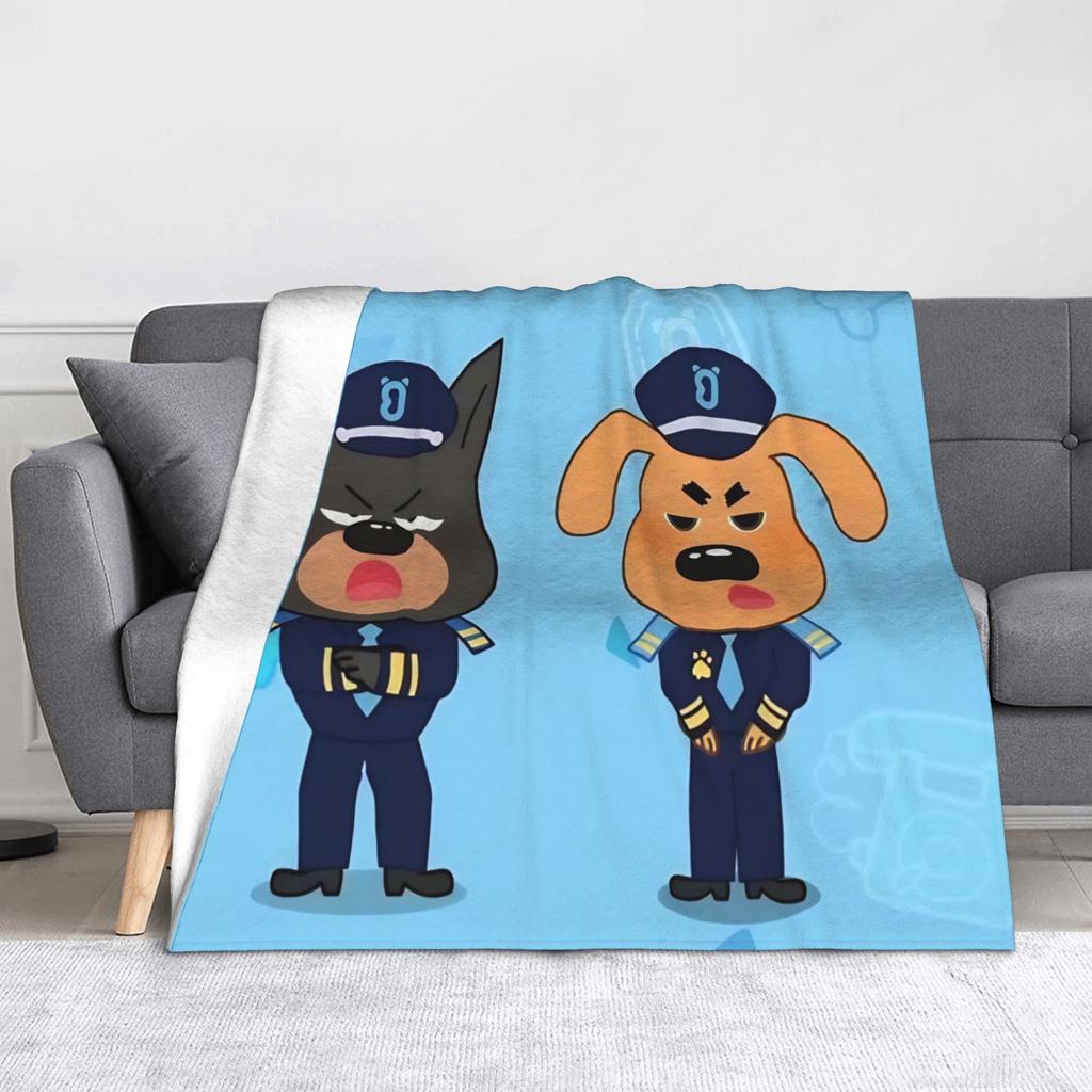 Coperta Sheriffo Cane Labrador Pile Cartone Animato Calda Plaid per Biancheria da Letto Divano Tappeto da Letto