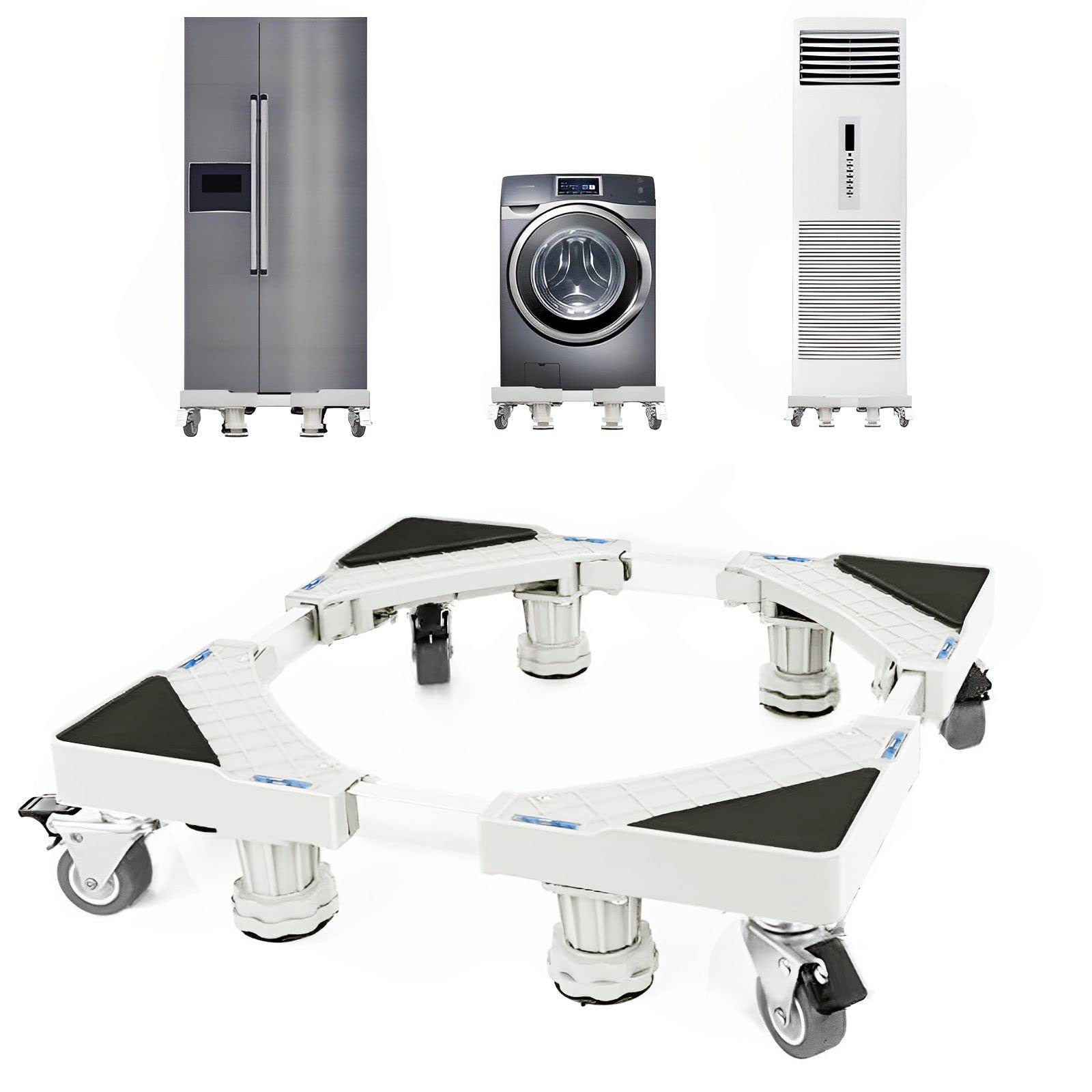 

Yibei Washing Machine Washing Machine Stand with Refrigerator Height Adjustable 500kg Load and Adjustable Stable Portable Washing Machine Waterproof