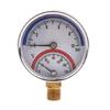 1/4in NPT 2.4in Liquid Filled Pressure Gauge 0-10Bar 0-120℃ Thermal Pressure Gauge Thermo-manometer Boiler