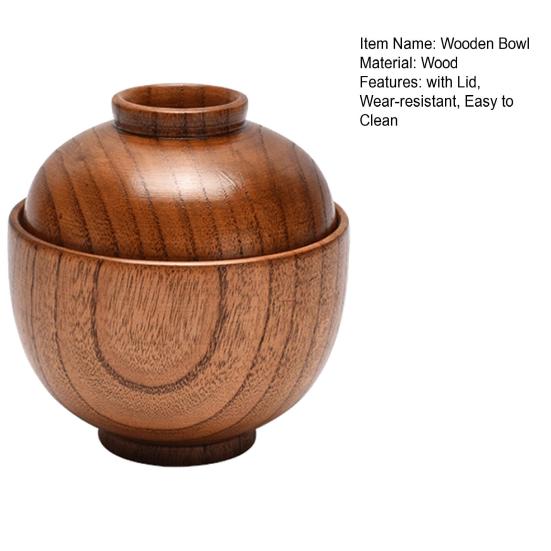 Risbolle i japansk stil med lokk Oppvaskmaskin Trygg matbeholder Servise Rissalat Suppe Snack Treskål Kjøkkenutstyr