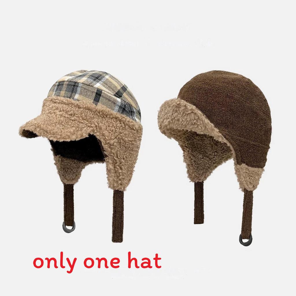 

Зимняя шапка-ушанка из натуральной шерсти ягненка с защитой ушей для женщин и мужчин