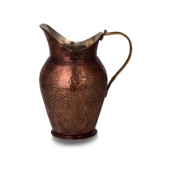 

Медный кувшин Анталия № 2 Резьба по оксиду T7253-3