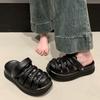 Women's Outer Hole Hole Ultra Light Non-slip Student Roman Slippers Fashion Super Soft Two Wear Sandals 2025 Summer New