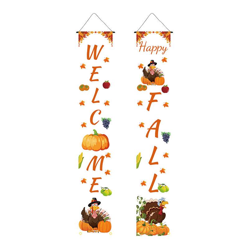 Thanksgiving 2026 Autumn Harvest Hanging Banner for Doorway Decor