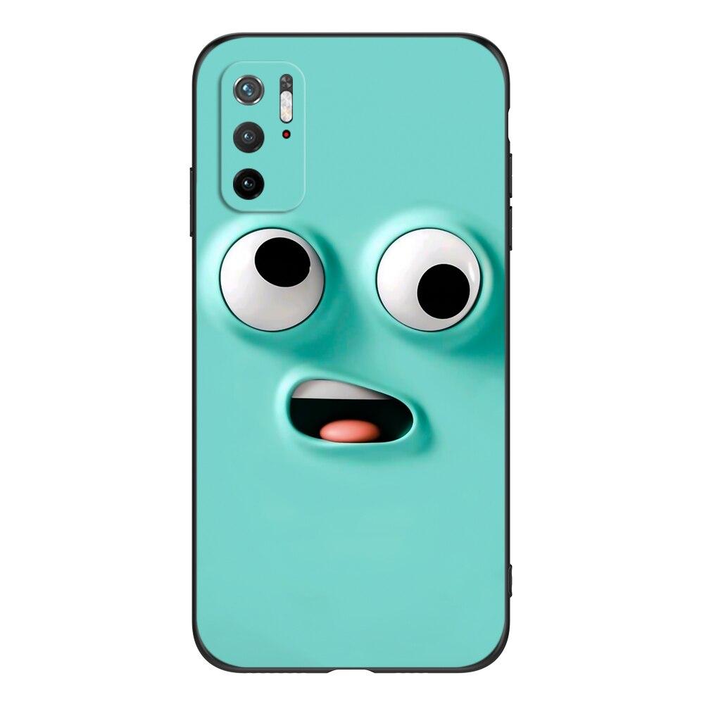 For Poco M3 Pro 5G Case 6.5" Xiaomi Redmi Note 10 5G Phone Back Cover Bumper POCOPHONE Black Tpu Case Cute Funy