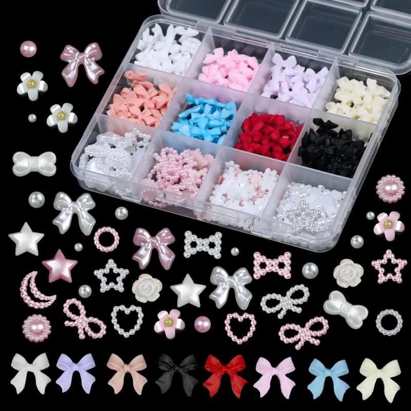 Resin Butterfly Nail Art Set with Assorted Styles Easy Apply Nail Stickers for Parties Weddings and Everyday Looks