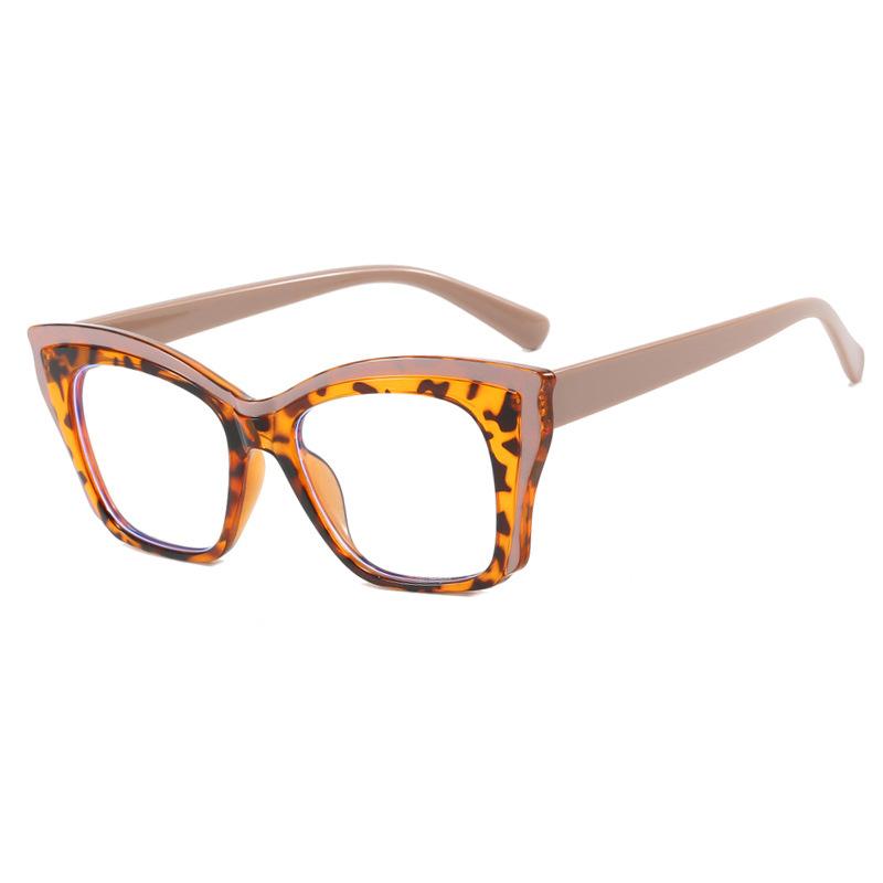Popular Gradient Color Fashion Square Anti Blue Light Glasses Women Trendy Oversized Transparent Computer Glasses