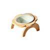 Ceramic Elevated Cat Bowl Anti-Spill Raised Cat Food Bowl Flower Shaped Pet Bowl  Neck Protection