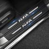 ACQ1 Carbon Fiber Car Door Sill Anti Kick Sticker Rear Bumper Trunk Scratch Guard Decals For Ford KUGA Logo Exterior Accessories