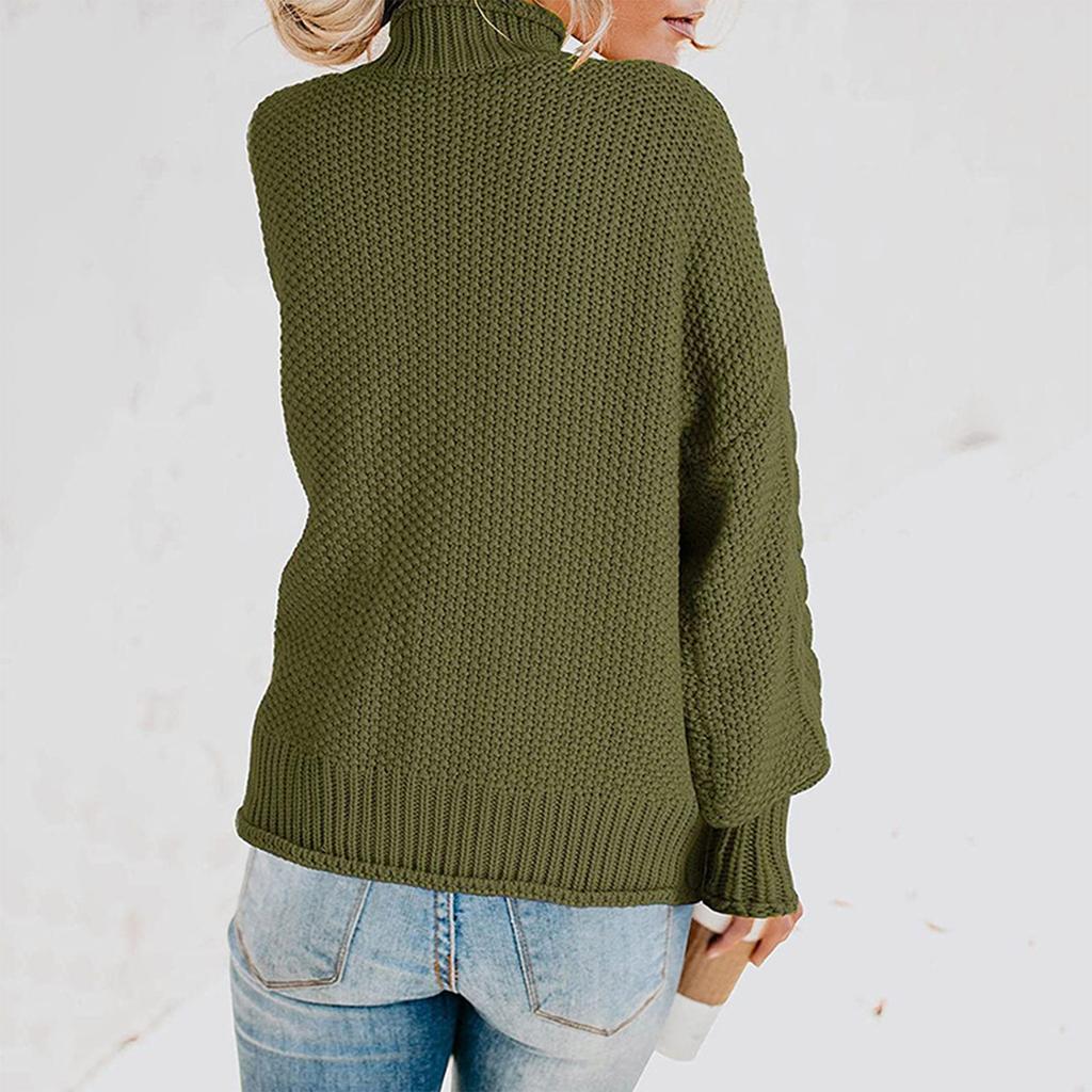 Women's Casual Long Sleeve Chunky Turtleneck Knit Sweater Winter  Long Sleeve Sweater Sweater Sweater