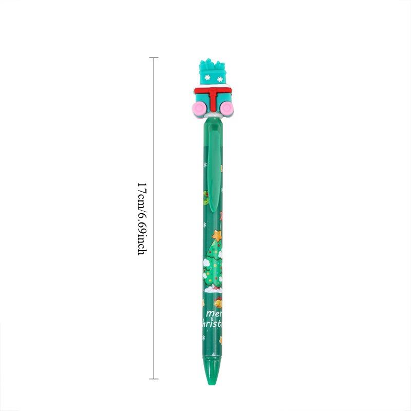 36Pcs Cartoon Christmas Scalable Ballpoint Pens, 0.5mm Fine Point ST Head Press, Santa Claus Snowman Patch Pen for Office Signature School Students Ch