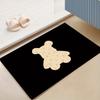 1pc Cartoon Pattern Bathroom Absorbent Floor Mat, Bear Quick Drying Bathroom Door Non Slip Foot Mat, Entrance Door Mat