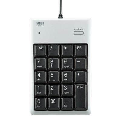 Sanwa Supply Numeric Keypad with Hub Silver USB2.0 NT-16UH2PKN