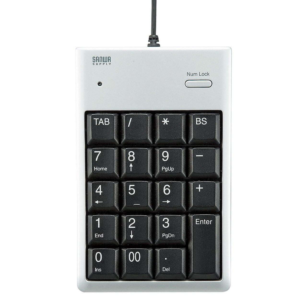 

Sanwa Supply Numeric keypad with hub Silver USB2.0 NT-16UH2PKN