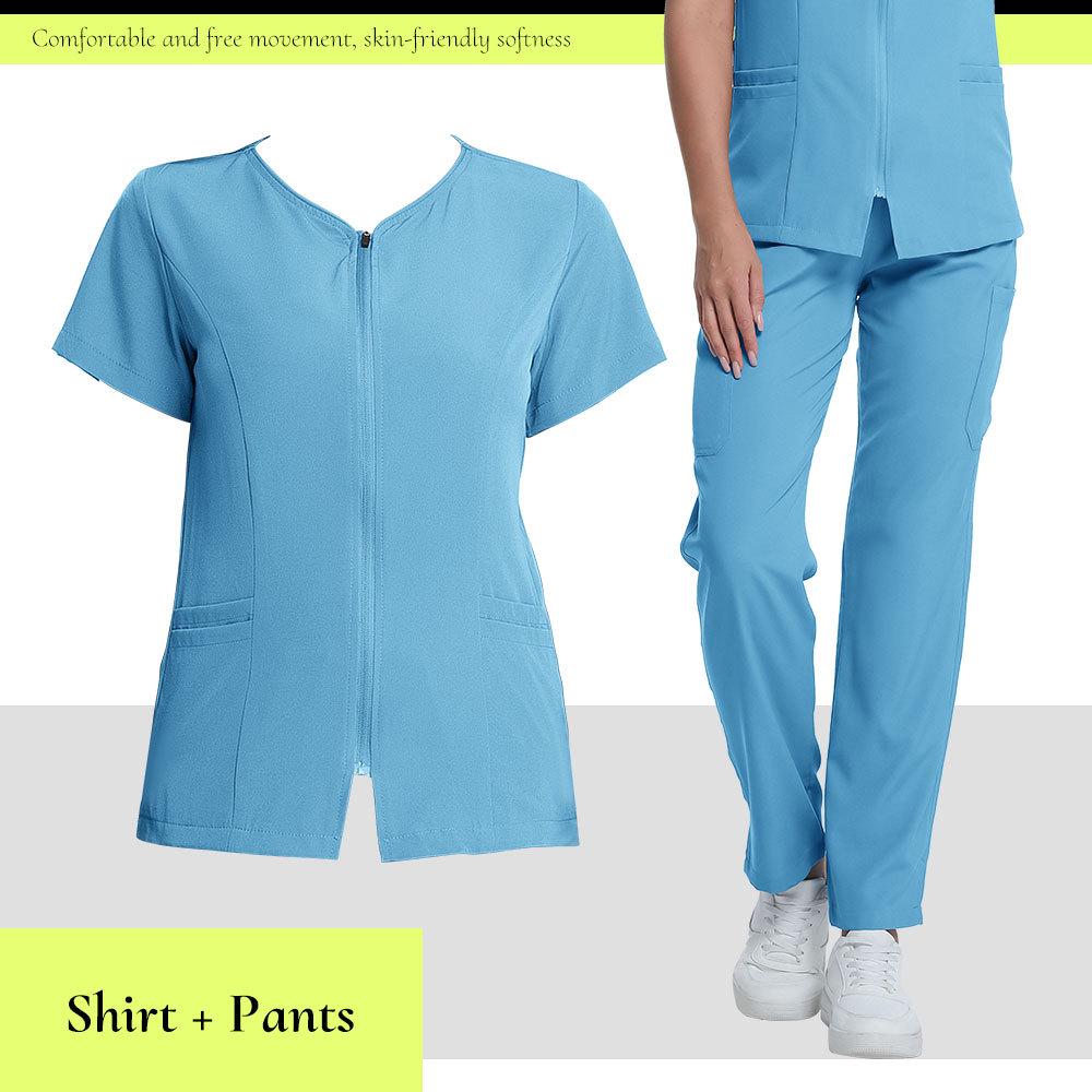 Women's Breathable Sweat-Absorbent Scrub Suit for Oral Hospital 