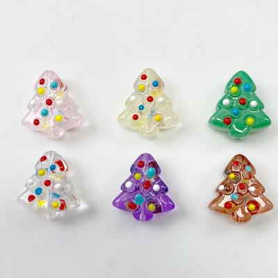 DIY Christmas Tree Handmade Lampwork & Hand-Painted Beads for Jewelry Making