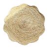 Eco-Friendly Corn Husk Woven Table Mat,Flower-Shaped Handwoven Heat Resistant Placemat,Non-Slip Trivet for Hot Dishes & Pans