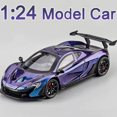 Nuovo 1:24 MCL P1 Butterfly Door Quattro ruote Sport Car Giocattolo Modello in Miniatura Lega Pressofusa Super Sport Car Tirare Indietro Suono e Luce Regalo per Bambini
