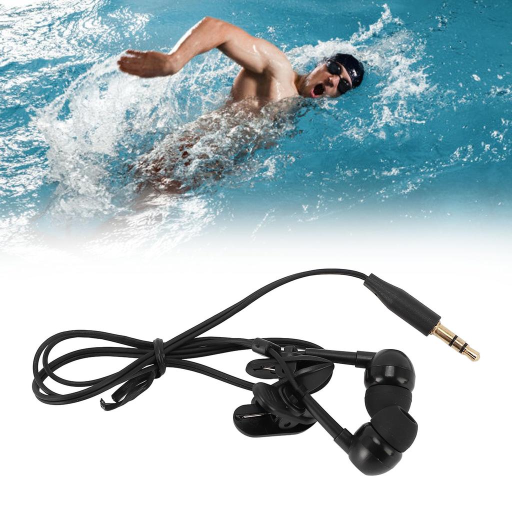 IP68 Waterproof In-Ear Earphones with 40cm Short Cord and 3.5mm Plug, 8 Wired Earbuds with Spare Earbuds, Short Cord Waterproof Headphones for