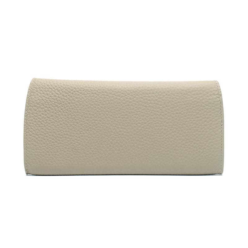 The First Layer Of Cowhide Creative Versatile Long Wallet Women'S Simple Leather Glasses Case Wallet Can Be Placed On Mobile Phones