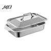 Heavy Duty Oven Pan Stainless Steel Baking Pan, with Handles, Heavy-Duty Rectangular Tray, Commercial Grade High Temperature Resistant Durable