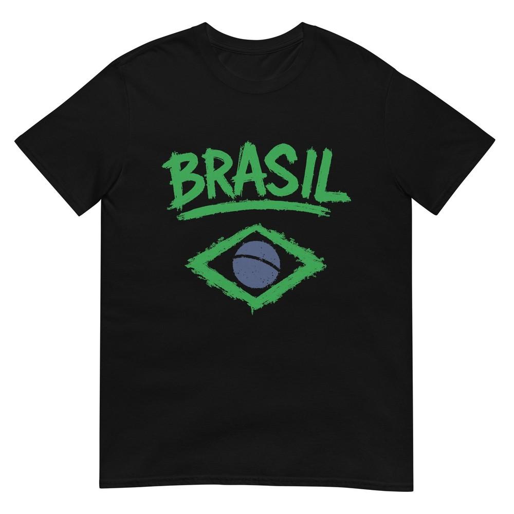 Brasil With Brazilian Flag Unisex Unisex Kids Yellow Brazil Tshirt