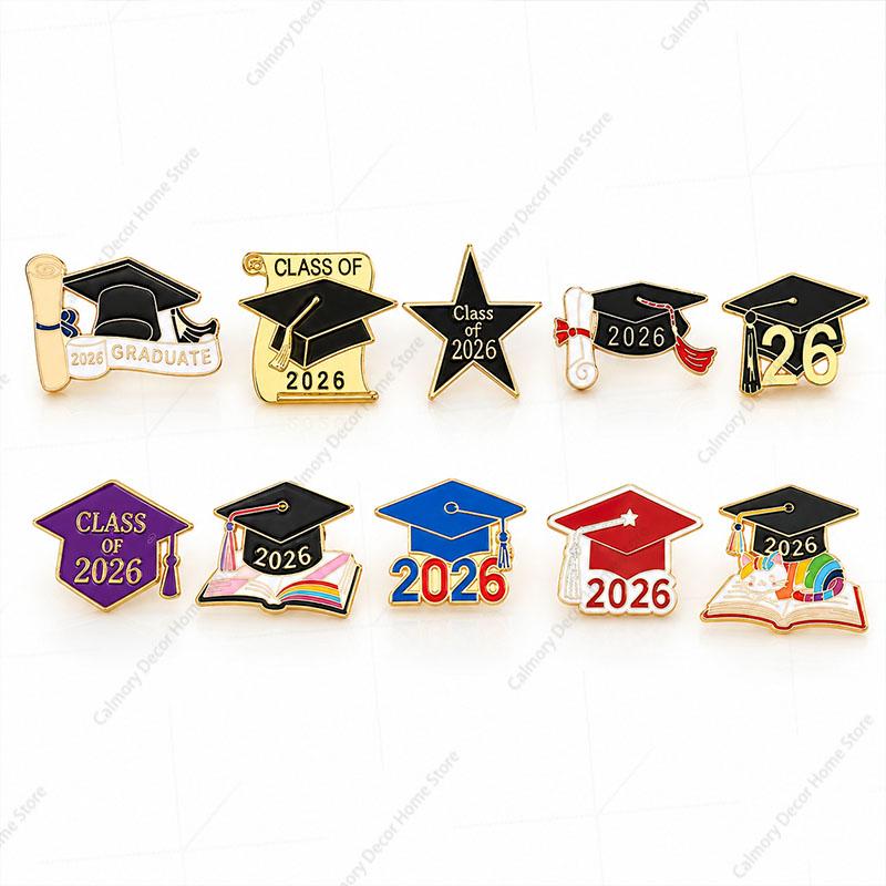 Class of 2026 Graduation Enamel Pin Graduation Cap Brooch Badge for Backpack Clothing Accessories Jewelry Gift Women Men Student