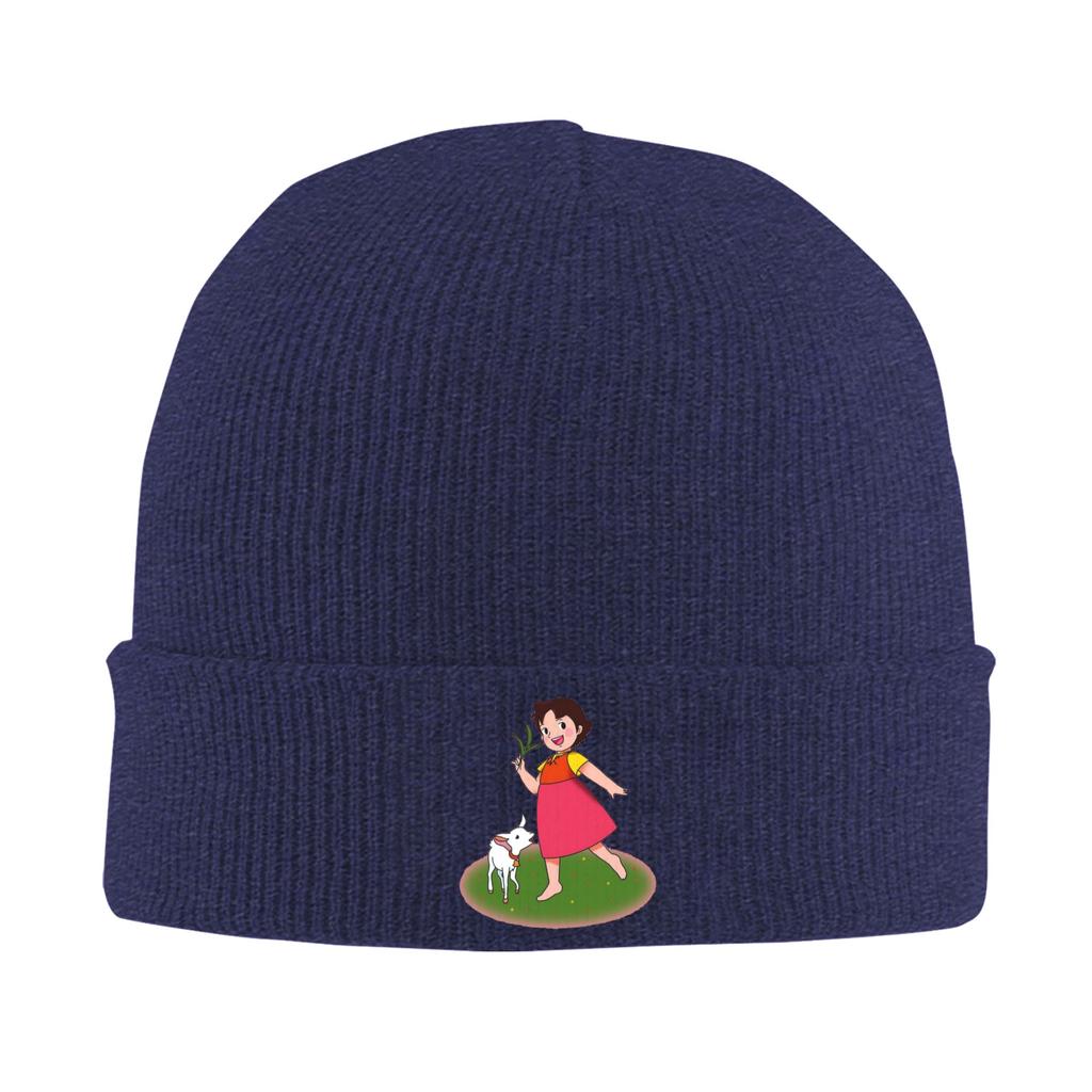 Heidi Cartoon 70s  Warm Knitted Cap Winter Knit Bonnet Hat Skullies Beanies Hip Hop Caps for Unisex