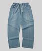 Beodeonteu Front Line Washed Wide Sweatpants [Medium Blue]