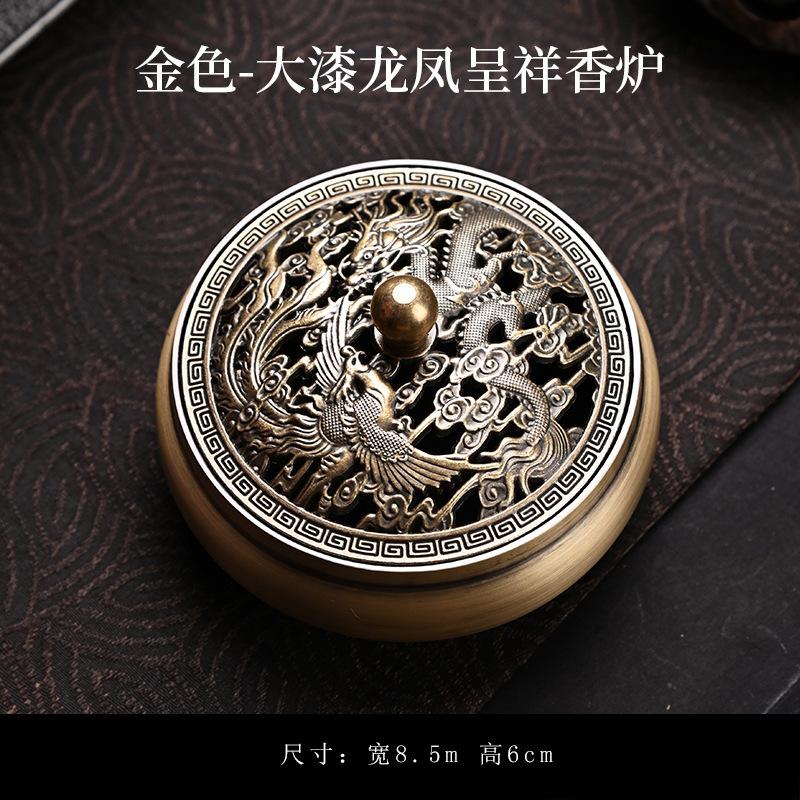 

Лакированная курильница серии Craft, ароматерапевтическая печь в виде китайского дракона и феникса, держатель для курильницы из сандалового дерева и агарового дерева