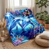 Ocean Life Adventure 16 Theme Blanket Lightweight Warm Flannel Blanket Decorative Throw Blanket for Home Decoration