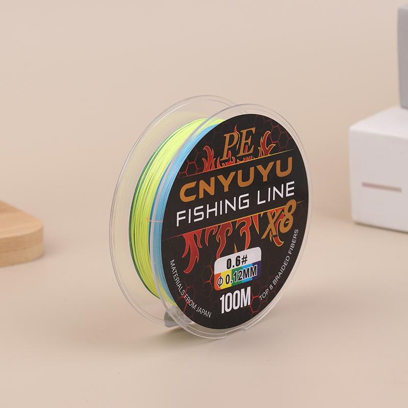 X8 Fili Intrecciati Linea da Pesca in PE 100M Linee Intrecciate Resistenti all'Abrasione Alte Prestazioni Linea da Pesca in PE Forte e Liscia