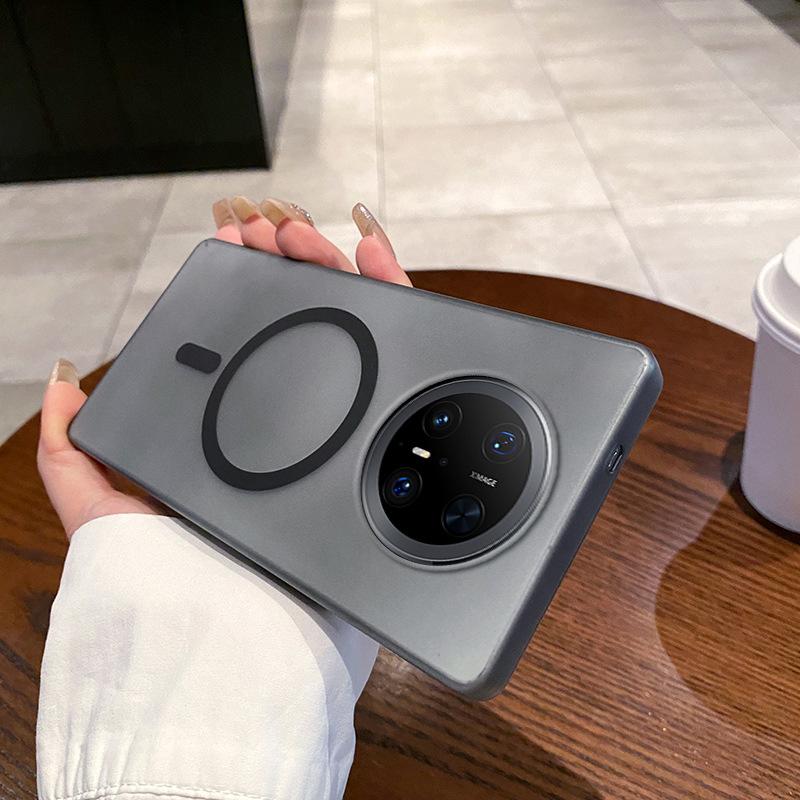 Suitable for Huawei mate80Promax magnetic mobile phone case pura90 matte Nova16 skin feel glory 600 hard