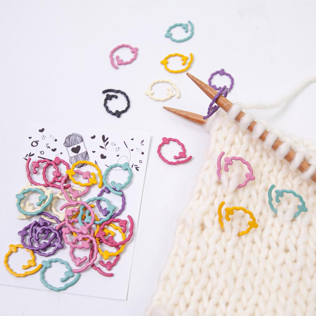 24Pieces Fruit Shape Stitching Markers Rings Crochet Locking Markers for Hobbyist and Professional Knitting Crocheting