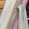 130cm X 1/3/5yard Mesh Embroidery Sequin Fabric Transparent Netting for DIY Women's Dress Formal Gownperformance Outfit Fabric