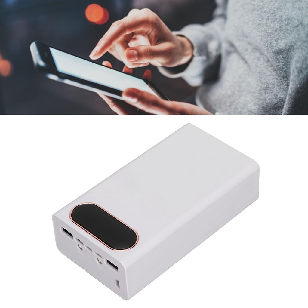 10W   18650 Portable Power Bank Case L12 Mobile Battery   12 Batteries Capacity with 2 LED Lights LCD Display