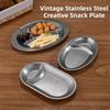 Thickened Snack Plate Oval Shaped Serving Tray Simple Dumpling Plate  Kitchen