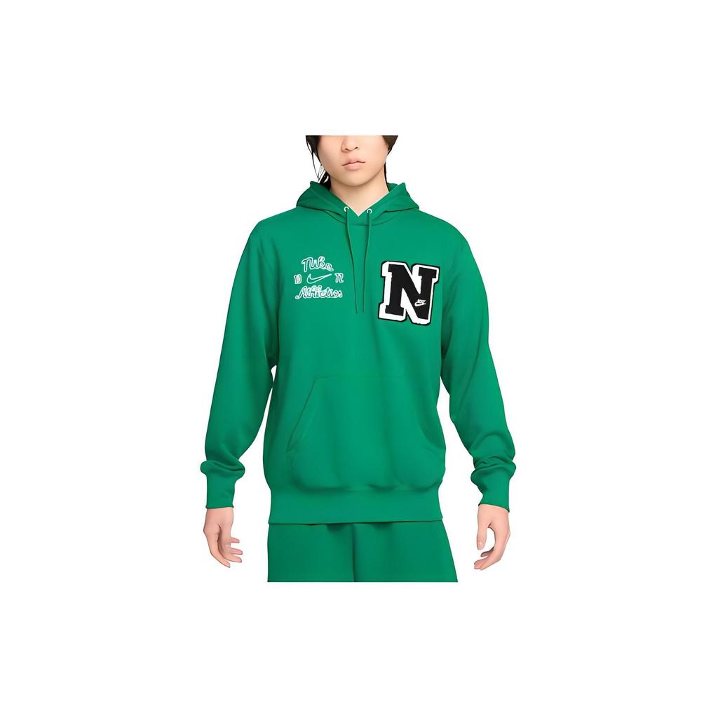 Nike Letter Embroidery Hooded Drawstring Long Sleeve Sweatshirt Men sweatshirt Green FN3101-365