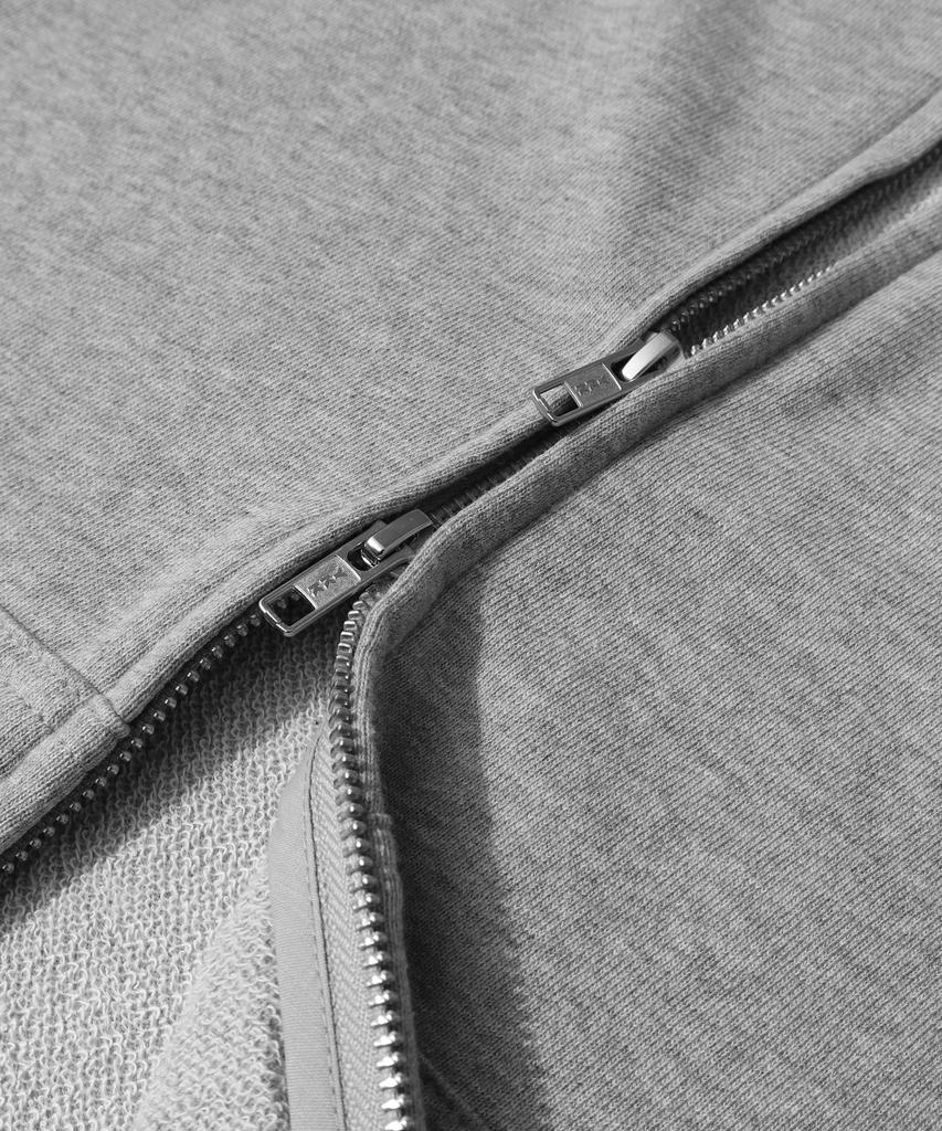 Kiryu Cut Off Hoddie Zip Up_Melange Gray