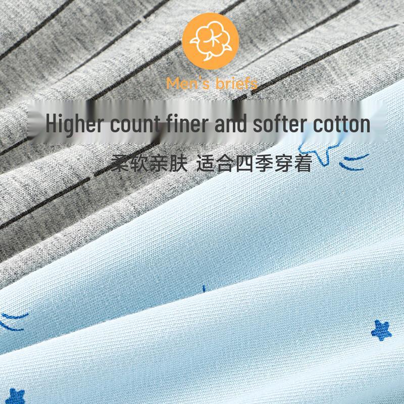LANGSHA Teen Boys' 3-Pack Cotton Briefs