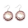 Hot-selling three-layer round cake pure hand-painted environmentally friendly alloy earrings personalized light luxury temperament versatile earrings