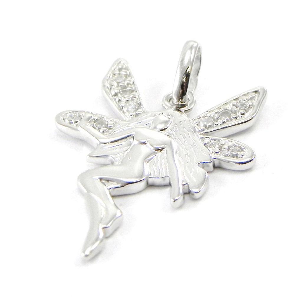 Les Trésors De Lily [D6755] - Silver Pendant 'Tinkerbell' White
