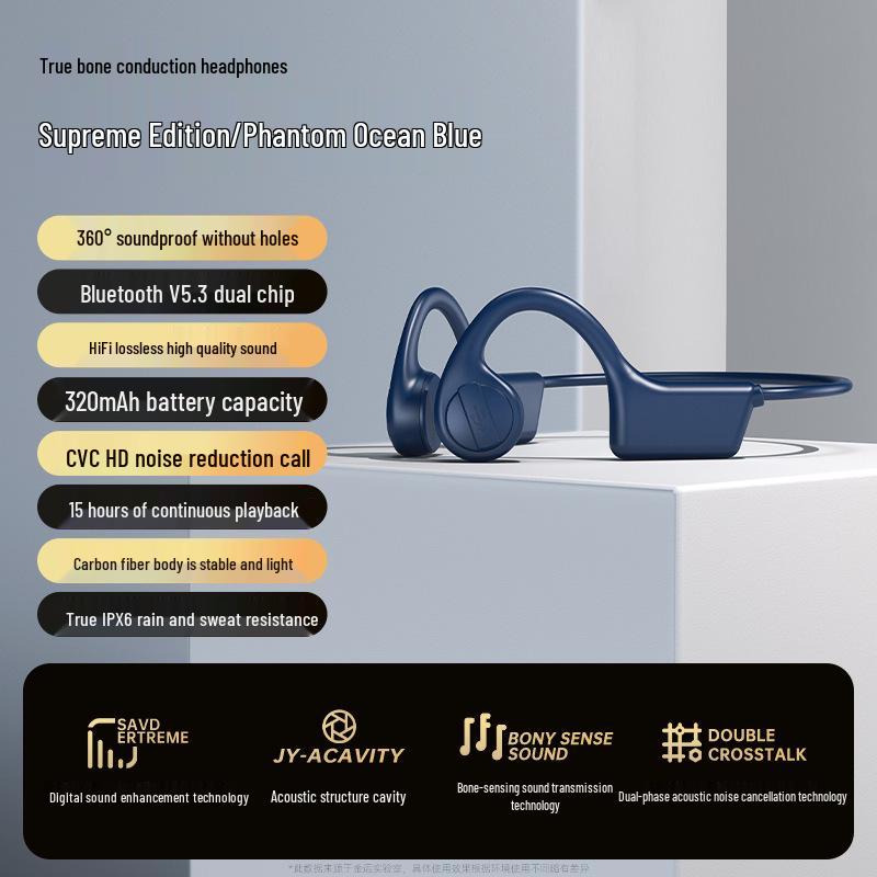 Bone Conduction Sports & Swimming Headphones - Long Battery Life, No Sound Leakage, Comfortable Fit, Bluetooth Enabled