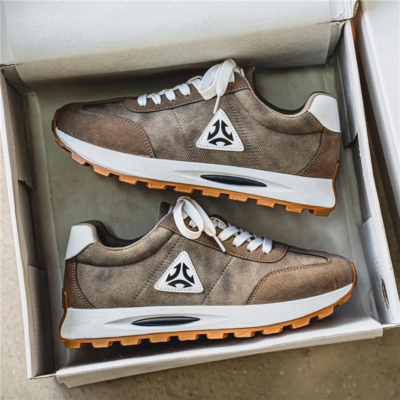 Мужская обувь, новые модные кроссовки с толстой подошвой, увеличивающие рост, для активного отдыха, противоскользящие, удобные, повседневные кроссовки 39 коричневый