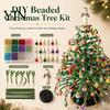 Beaded Christmas Tree Kit DIY Kit, Handmade with LED Lights, Holiday Craft Supplies Project, Bead Crafting for Adults, Home Festive Centerpiece Party