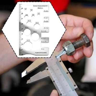 Screw Identifier Gauge Nut and Bolt Thread Checker Auto Repairers Measurement Measuring Tool