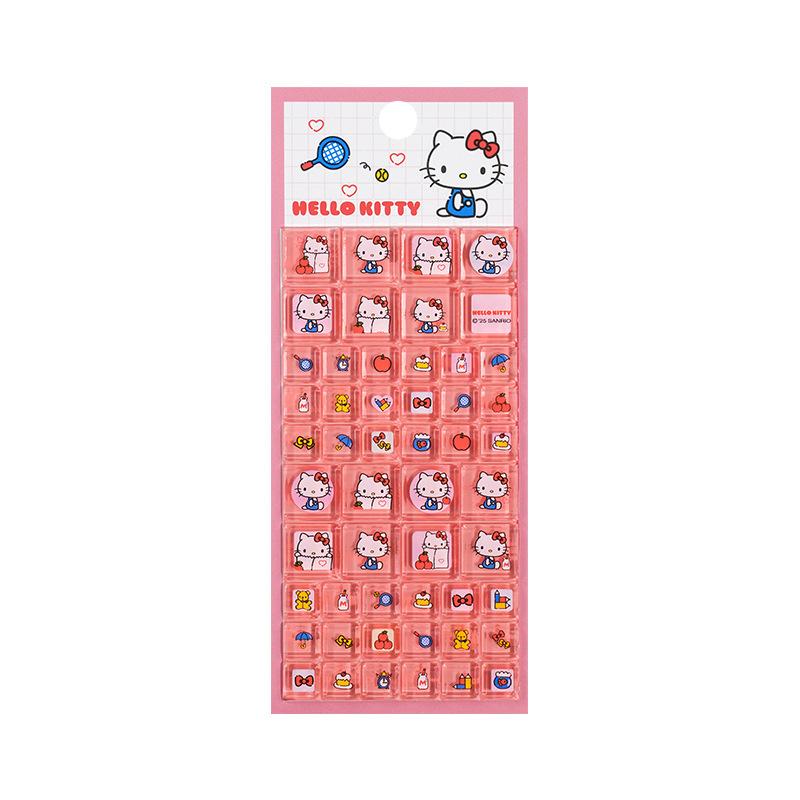 New Hot 3D Sanrio Hello Kitty square sticker, anime style, suitable for DIY mobile phone decoration, rhinestone decal, gift