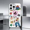 Ins Korean funny and happy girl    Phone Case For iPhone 17,16,15,14,13,12,11 Plus,Pro Max,XS,Colored silver phone case