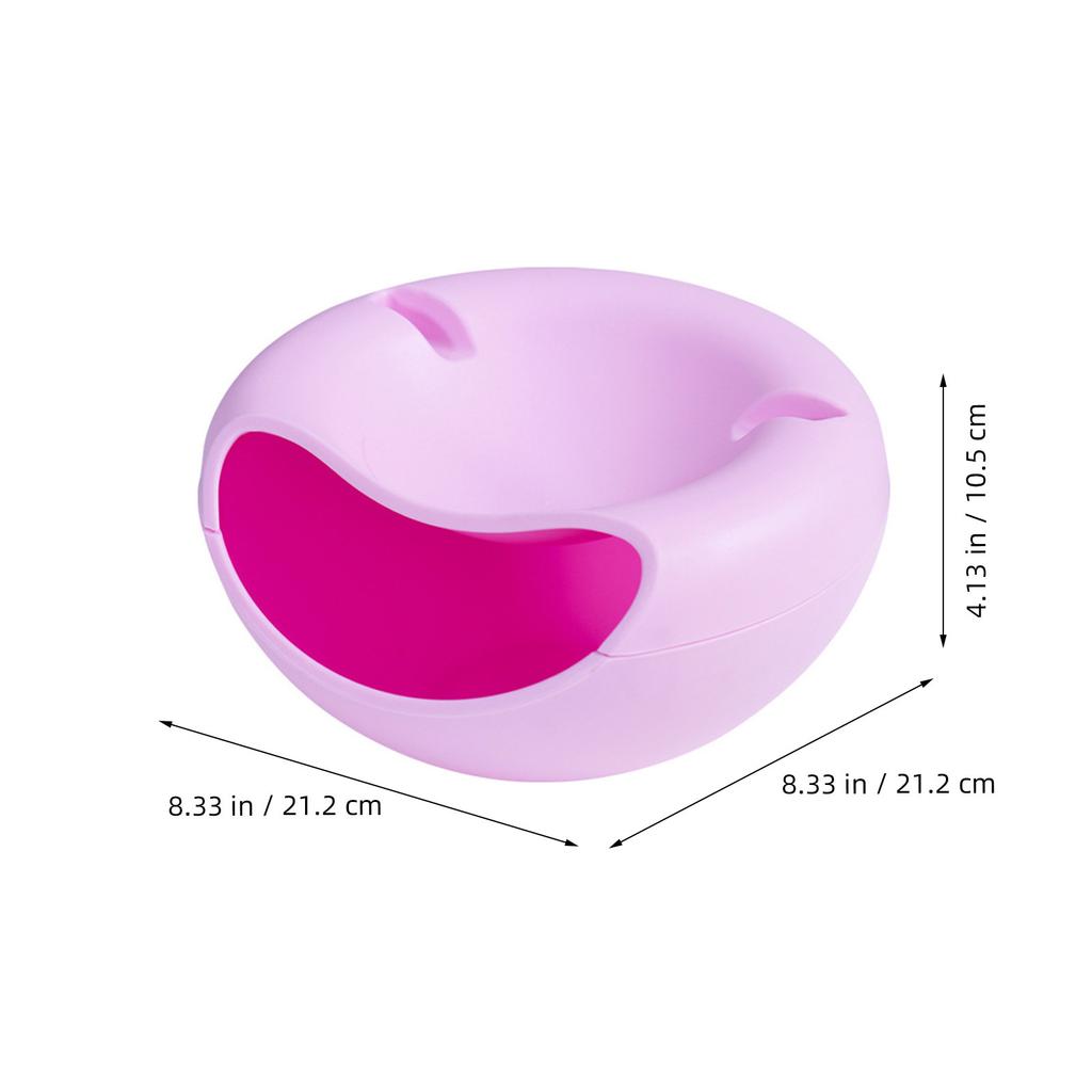 Snack Storage Box Dual-Layer Green Large Capacity Fruit Bowl Shell Discard Tray Kitchen Candy Holder Office Storage