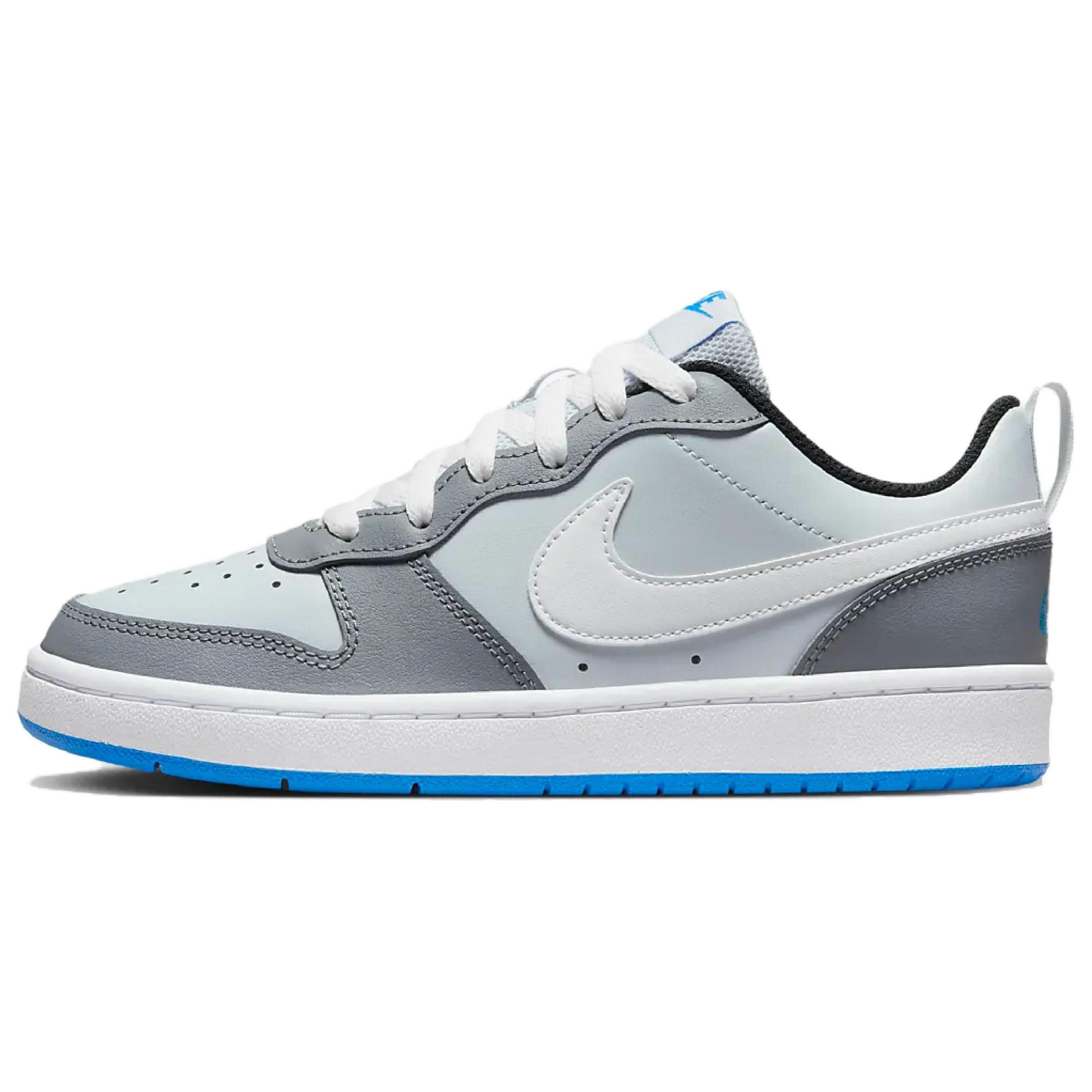 

Nike Court Borough Low 2 SE GS Pure Platinum Photo Blue Детские кроссовки Серо-белый Холодно-серый BQ5448-019 35.5